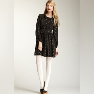 Orla Kiely 100% Silk Bird Print Dress Size 6 Retro Mod Designer Statement